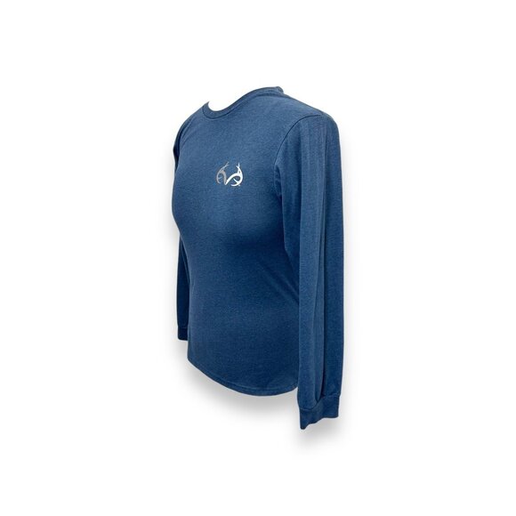 Realtree Men’s Long Sleeve Graphic Tee Shirt Small Blue Cotton/Polyester - Picture 2 of 8